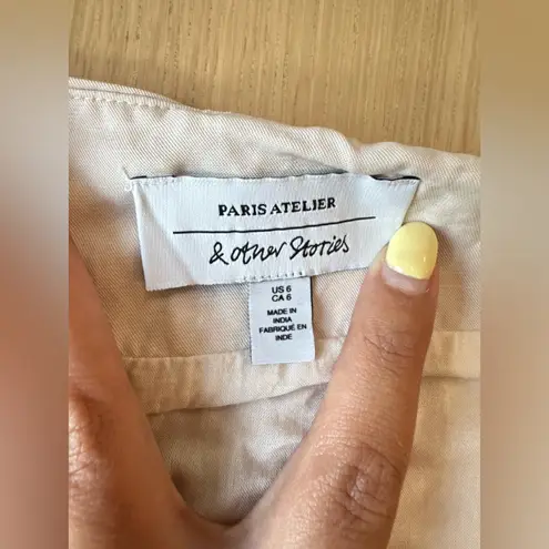 & Other Stories & Other Stories Floral Embroidered beaded Mini Skirt in Cream