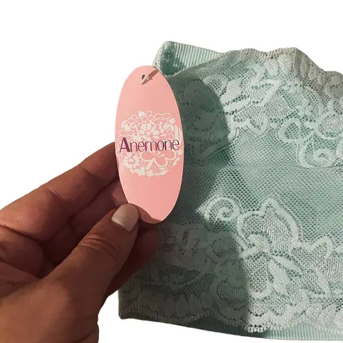 Anemone Mint Green Lace Back Ruched Front Bandeau Women SZ OS