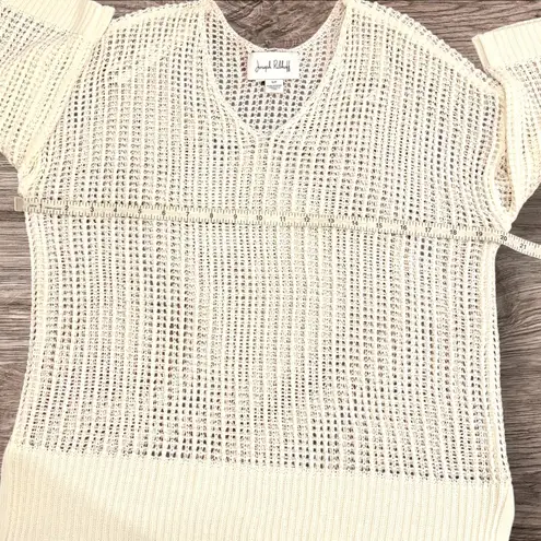 Joseph Ribkoff Open-Knit Mesh Pullover Sweater Ivory Size Small
