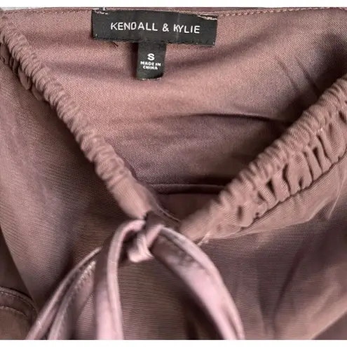 Kendall & Kylie Maroon Corset Small Coquette Velvet Spaghetti Strap Cropped