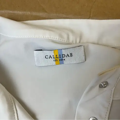 Callidae The Tech Riding Polo in White Polo/Black Size M