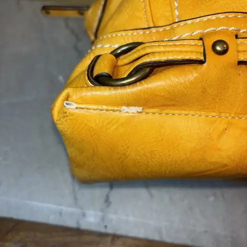 Born concept BØC Mustard Yellow Faux Leather Shoulder Bag Tote Purse