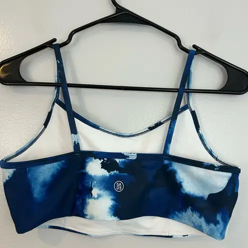 NWT SAGE Blue Storm Leggings/Sports Bra Set High Rise Size Large