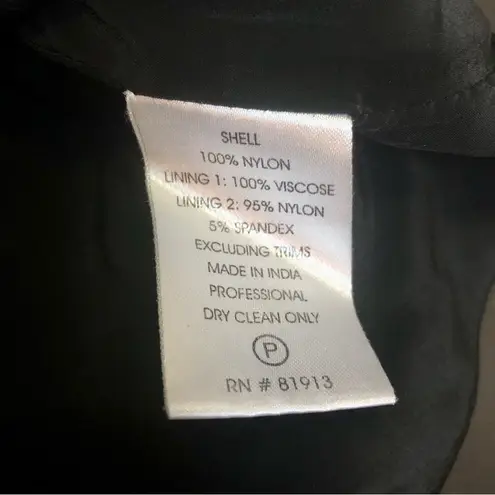 Tracy Reese Black Label Cleopatra Dress Gold Sequins Black Beaded Cutouts size 8