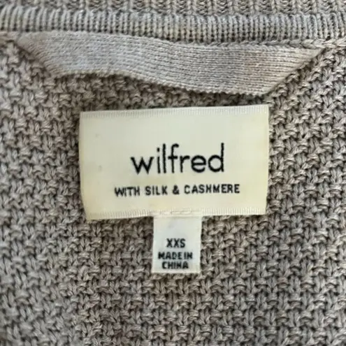 Artizia Wilfred Sweater Womens XXS Biege Silk Cashmere Neutral Minimalist Preppy