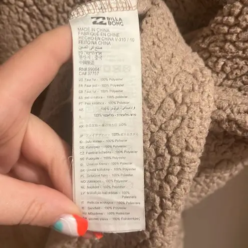 Billabong ✨ Cozy Days Sz Medium Jacket Womens Warm Sand✨