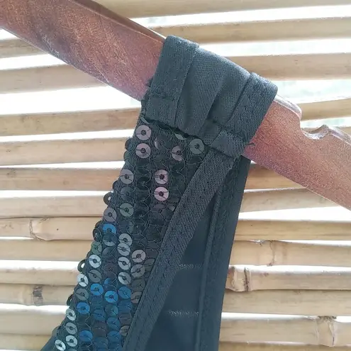 Spirit S/M Halloween Costume Fringe Red Black Flapper Dress w Beaded Frunge