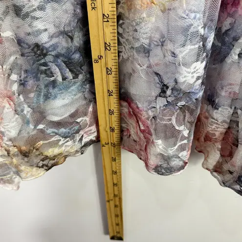 Brittany Black XL Floral Lace Top Pastel Boho Romantic Fairy Feminine Ethereal