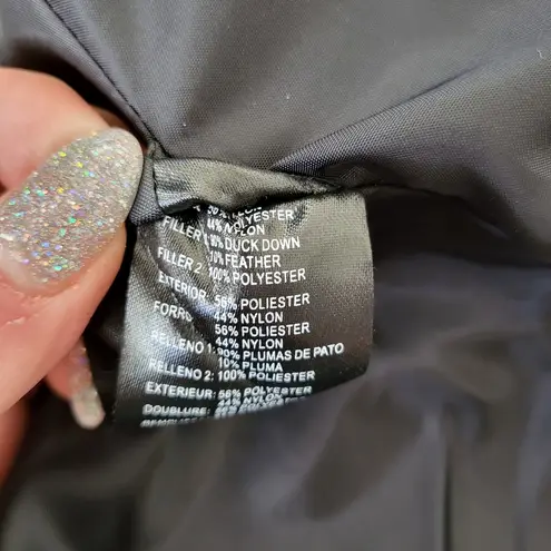 Karl Lagerfeld Paris Floral Print Puffer Jacket Size Small