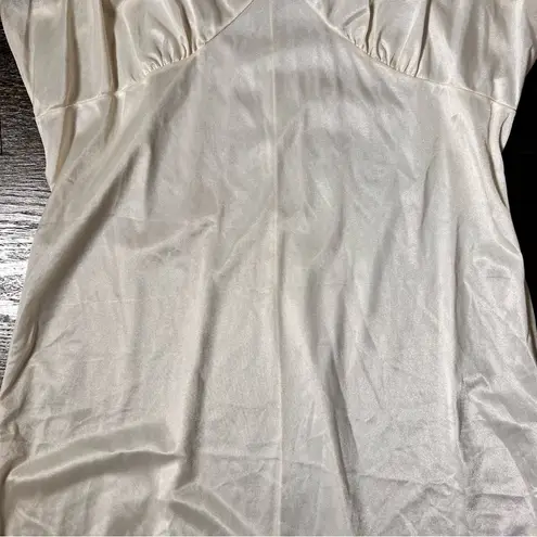 Vintage Movie Star Cream Nylon Nightgown White