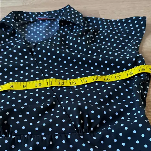 Unique spectrum  Polka Dot Blouse in Black and White - Image 6