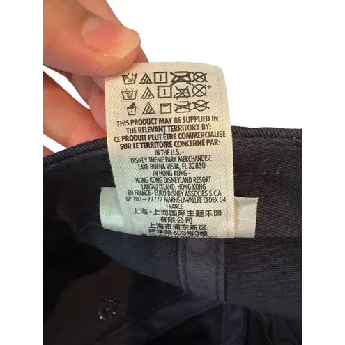 Disney Parks Mickey Mouse Red Embroidered Navy Baseball Hat Adjustable Cap Adult Blue