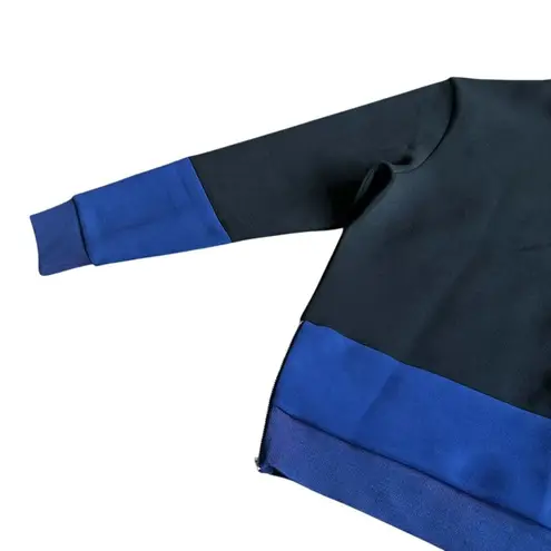 COS Relaxed Fit Pullover Sweater Sweat Shirt Color Block Blue Black Size Small - Image 2