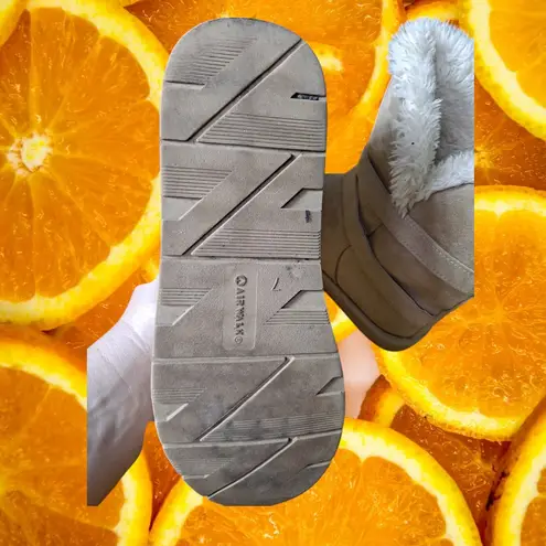 Airwalk Women's Stone Suede Faux Fur Lined Adjustable Ankle Straps Boots Size 7