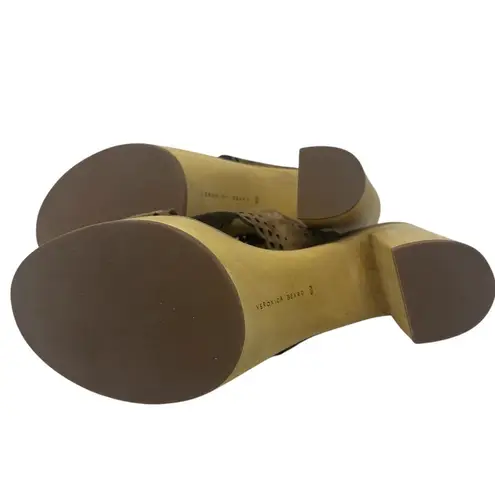 Veronica Beard Gaynor Clog Sandals Suede Scalloped Hazelwood Brown Size 10