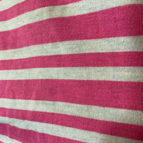 Bobbie & Brooks Bobbie Brooks pink & white striped drawstring sides tshirt