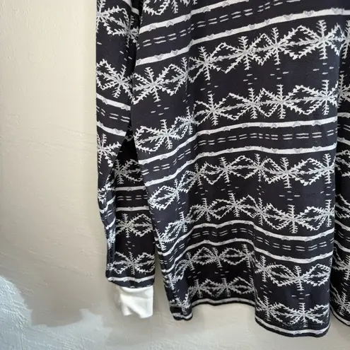 Burt's Bees Snowflake Holiday Pajama Top Size XL Gray