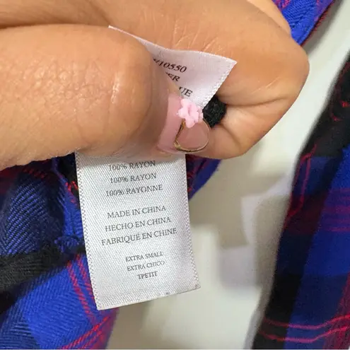 Rails Hunter Plaid Flannel Shirt Blue Red Black Size XS — Soft Button Down