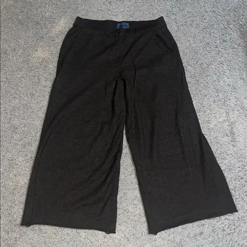 Oska Wool Avante Garde Lagenlook Wide Leg Crop Pull On Pant Brown 2 Medium