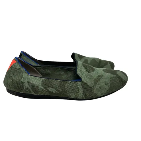 Rothy's The Loafer Flats Knit Camouflage Print Green Size 7.5