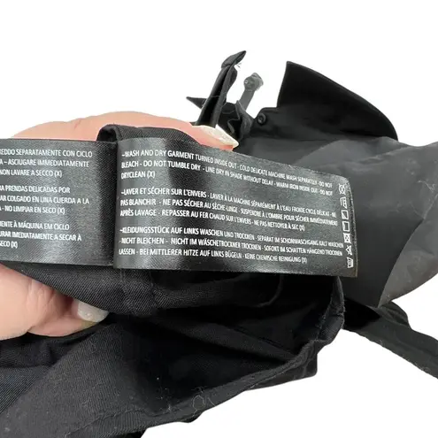 C/MEO COLLECTIVE Black Long Sleeve Button Down Grommet Tie Sleeve Size Small