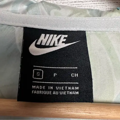 Nike ‎ Sportswear Women's Sz Small Tropical Floral Windrunner Crop Hoodie Jacket