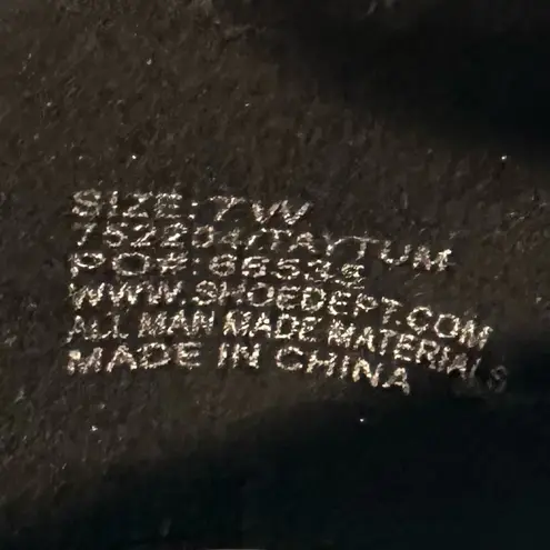 Jessica cline Taytum Flats Rhinestone Bow Women's 7W Black Faux Suede Preppy