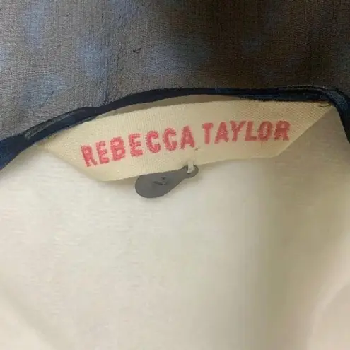 Rebecca Taylor Silk Navy Sleeveless Blouse Size 2