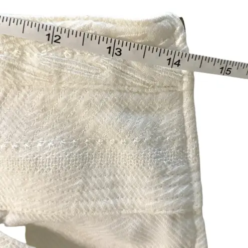 Dries Van Noten White Cotton‑Linen Pleated A‑Line Skirt Elegant Summer Sz 36 (S)