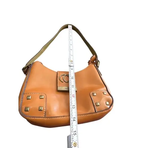 Minicci Tan Vinyl Studded womens handbag SKU7956/Q564586