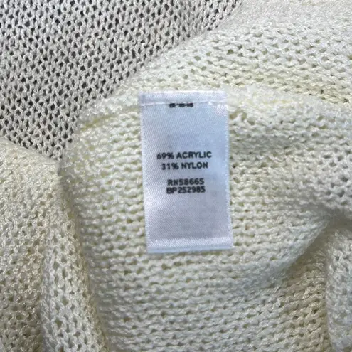 Rubbish EUC Cream Lightweight Knit Racerback Crochet Hem Tank Sz XS