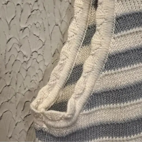 Rylee + Cru Blue and White Striped 100% Cotton Knit dress size medium