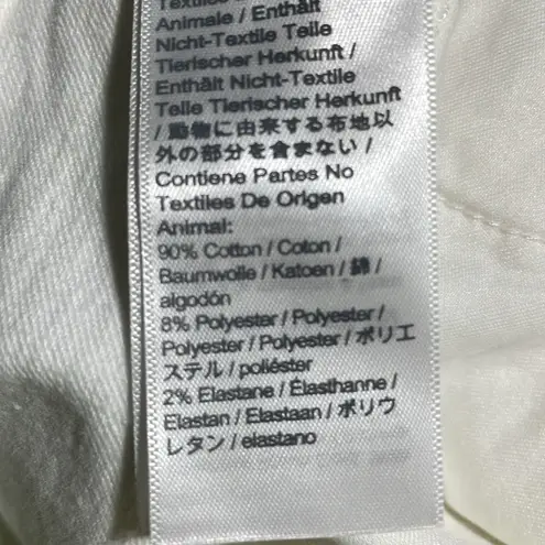 Madewell  Jeans 10” Petite High Rise Skinny Pure White Step Raw Hem Sz 36/42 NWT