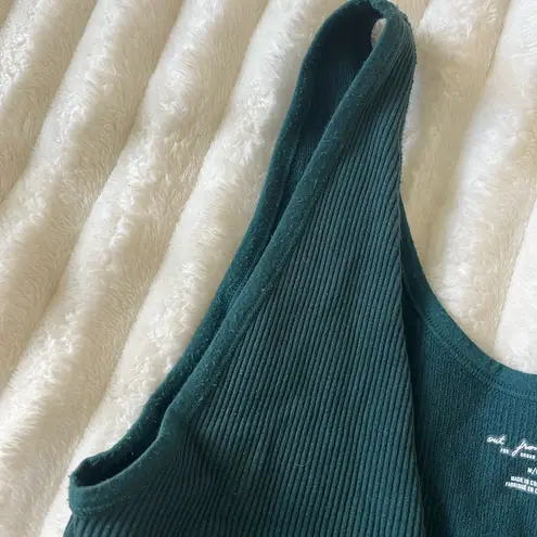 Urban Outfitters  Teal Ribbed Twist Crop Top