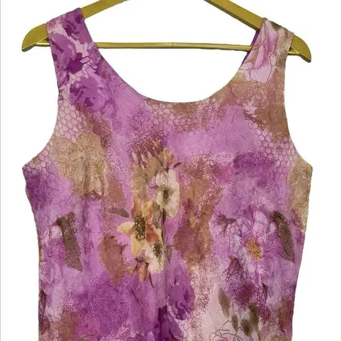 Vintage K Studio Floral Maxi Dress Size 16 Pink Tea Party Cottage Fairy Y2K Prom