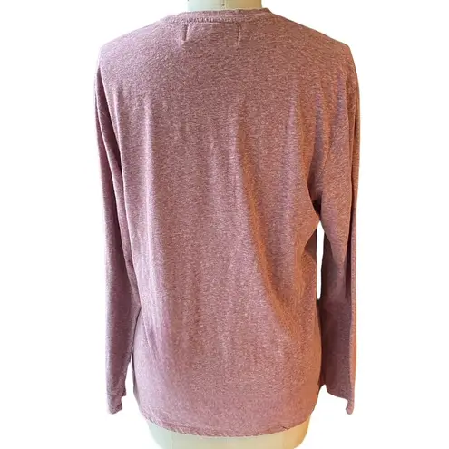 PENGUIN by MUNSINGWEAR Heathered Pink Long Sleeve Casual Top ~ Women's Size XL