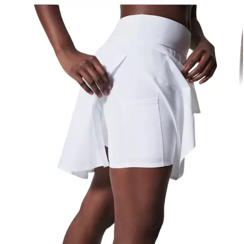 Spanx NWT  White Compression Tennis Golf Skort Skirt M 17”