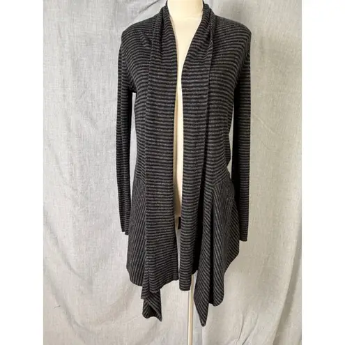 AllSaints Wool Alpaca Blend Longline Draped Cardigan Sweater Jacket M Black Size M