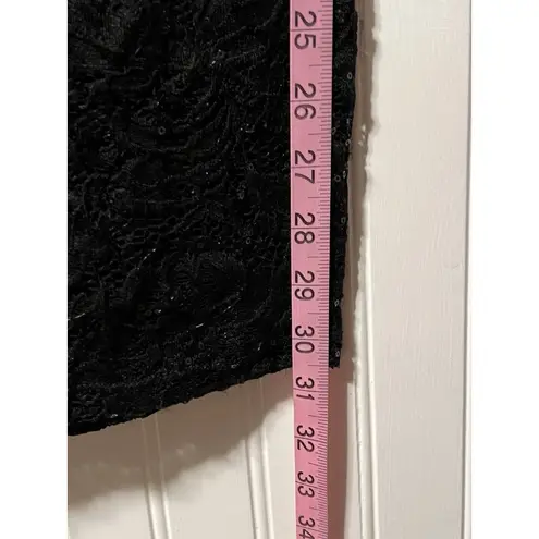 Crystal Doll Sequin Black Mini Party Club Dress Sz XS Little Black Dress Formal