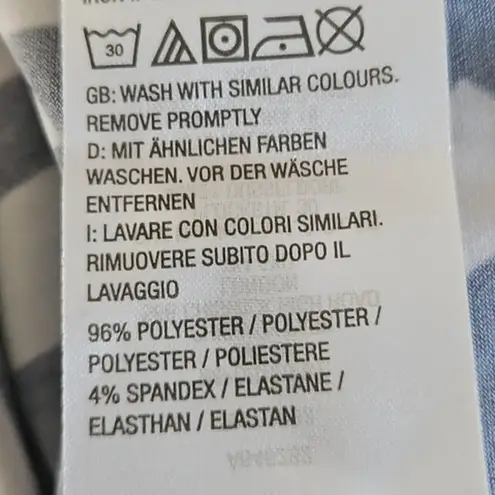 Susan Graver NWOT Women’s Black & White Geometric Faux Wrap Dress Size Medium