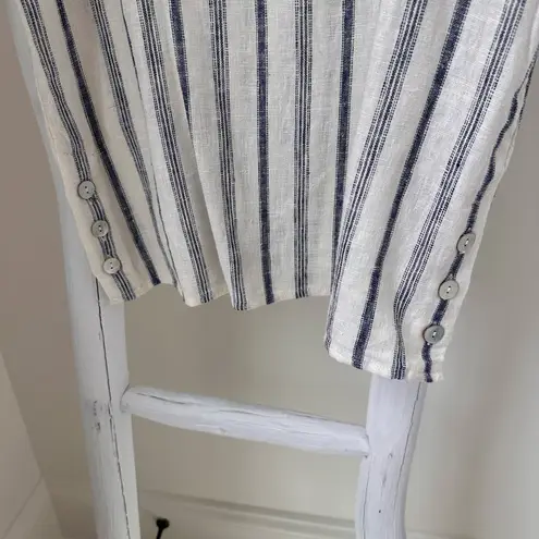 Drew Anthropologie Women’s Linen Blend Striped Tank Top Size Small