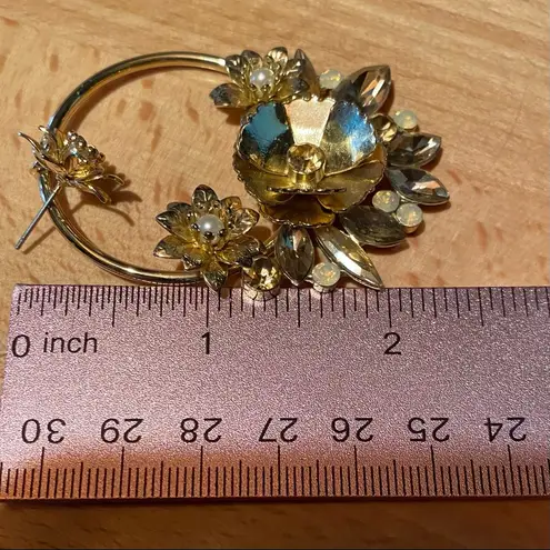 Costume Statement Earrings Gold