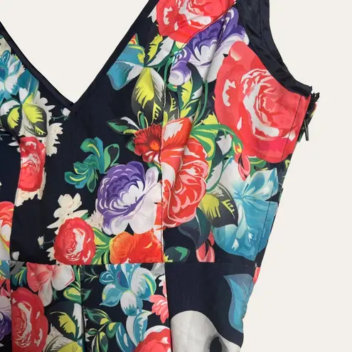 Iron fist Roaming Hearts Skull Floral Print Fit & Flare Jersey Mini Dress Size M