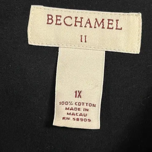 Women’s Bechamel II Black Rhinestone Button Front Shirt Jacket Sz 1X EUC