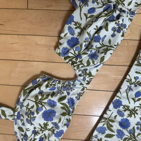 Cupshe Soulful Spring Square Neck Bandeau Top & Bottoms Set Size Medium FLoral