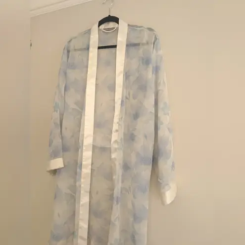 Valerie Stevens Set! Vintage Floral Robe & Slip Lingerie Set – Size M