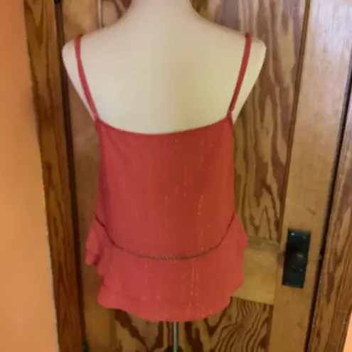 Central Park West shimmery boho tank top