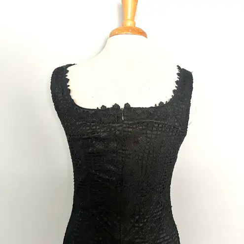 Alex Evenings Vintage Black Bodycon MIDI Dress