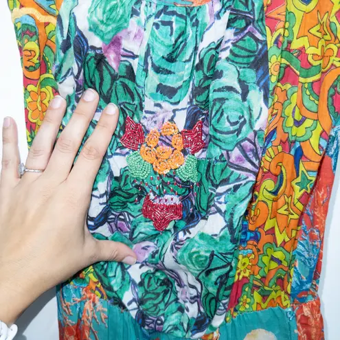 Antica Sartoria by Giacomo Cinque Tropical Print Pom Pom Swim Cover One Size Multiple