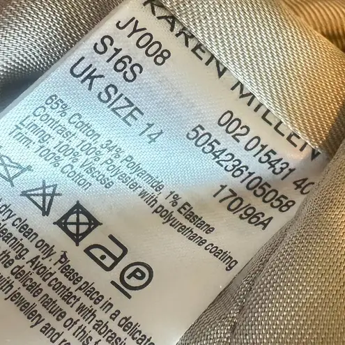 Karen Millen Cream Black Button-Down Blazer Jacket Tweed Work Size 10 Women's